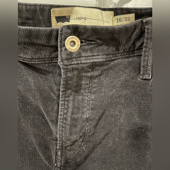 Levi’s Black Corduroy Legging Jeans Size 16 - Picture 3 of 7